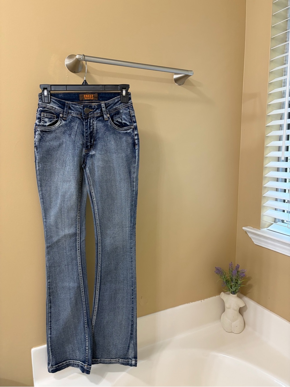 5/$25 Crest Low Rise Bootleg Jeans 1
